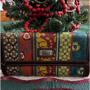 Fossil Leather Flap Front Wallet